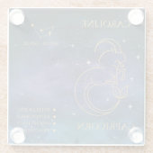 山羊座〔占星術の〕十二宮図占星術の名ギフト ガラスコースター (裏面)