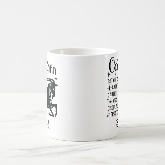 山羊座〔占星術の〕十二宮図占星術名前をカスタムする コーヒーマグカップ (中央)