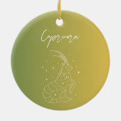 山羊座〔占星術の〕十二宮図占星術星形勾配 セラミックオーナメント (裏面)