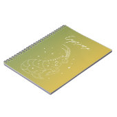 山羊座〔占星術の〕十二宮図占星術星形勾配 ノートブック (左側)