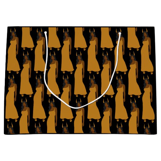 山羊座〔占星術の〕十二宮図占星術 ラージペーパーバッグ (正面)