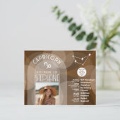 山羊座〔占星術の〕十二宮図星占いサイン写真誕生日 ポストカード (スタンド正面)