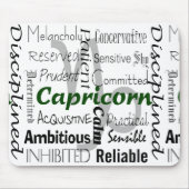 山羊座〔占星術の〕十二宮図星占い形質コラージュ マウスパッド (正面)
