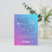 山羊座〔占星術の〕十二宮図星印占星術星座 シーズンポストカード (スタンド正面)