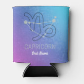 山羊座〔占星術の〕十二宮図星印占星術星座 缶クーラー (正面)