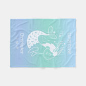 山羊座〔占星術の〕十二宮図星名誕生日ブルーベビー フリースブランケット (正面(横))