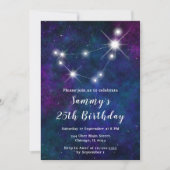 山羊座〔占星術の〕十二宮図星座バースデーパーティー 招待状 (正面)