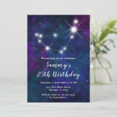 山羊座〔占星術の〕十二宮図星座バースデーパーティー 招待状 (スタンド正面)