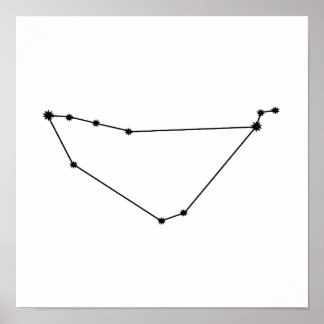 山羊座〔占星術の〕十二宮図星座モダンミニマル ポスター