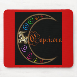 山羊座〔占星術の〕十二宮図月 マウスパッド