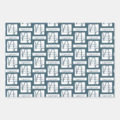 山羊座〔占星術の〕十二宮図標識おもしろい引用文ブルー文字誕生日 ラッピングペーパーシート (正面2)