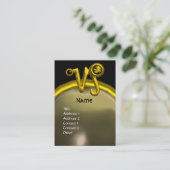 山羊座〔占星術の〕十二宮図標識ジュエルモノグラム 名刺 (スタンド正面)