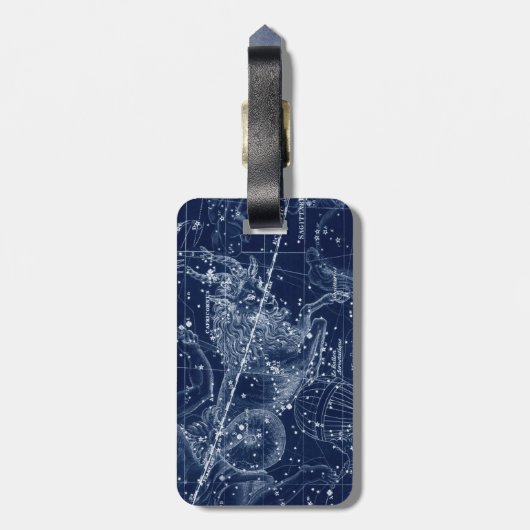 山羊座〔占星術の〕十二宮図標識ヴィンテージイラストレーション ラゲッジタグ (裏面縦)