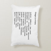 山羊座〔占星術の〕十二宮図標識占星術白黒 アクセントクッション (裏面(縦))