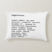 山羊座〔占星術の〕十二宮図標識占星術白黒 アクセントクッション (裏面)