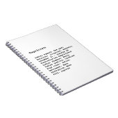 山羊座〔占星術の〕十二宮図標識占星術白黒 ノートブック (右側)