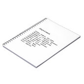 山羊座〔占星術の〕十二宮図標識占星術白黒 ノートブック (左側)