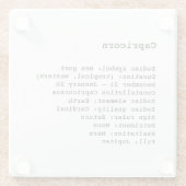 山羊座〔占星術の〕十二宮図標識占星術 ガラスコースター (裏面)