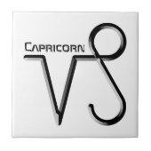 山羊座、〔占星術の〕十二宮図標識抽象デザイン、 タイル (正面)