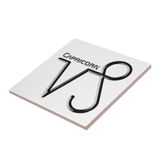 山羊座、〔占星術の〕十二宮図標識抽象デザイン、 タイル (側面)