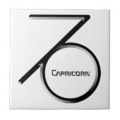 山羊座、〔占星術の〕十二宮図標識抽象デザイン、 タイル (正面)