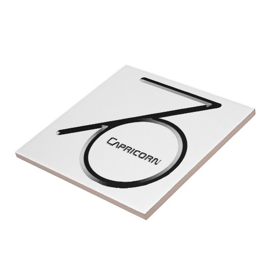 山羊座、〔占星術の〕十二宮図標識抽象デザイン、 タイル (側面)