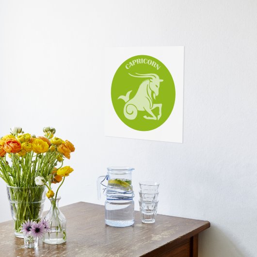 山羊座,〔占星術の〕十二宮図標識，占星術，占星術 箔ポスター (レイダウン (キッチン))