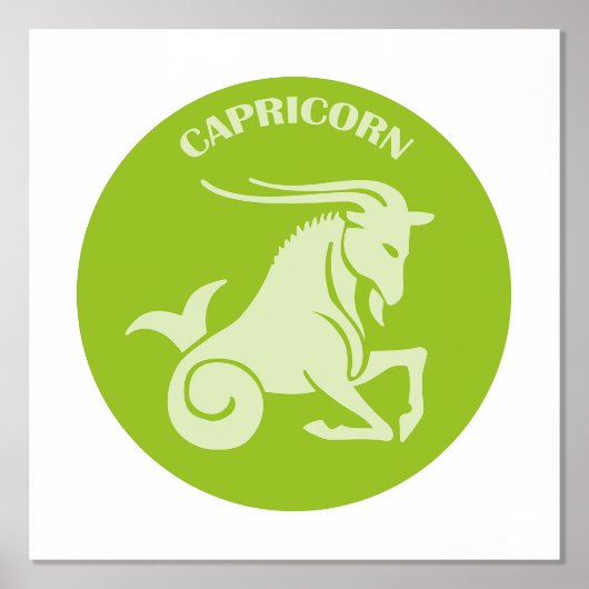 山羊座,〔占星術の〕十二宮図標識，占星術，占星術 箔ポスター (正面)