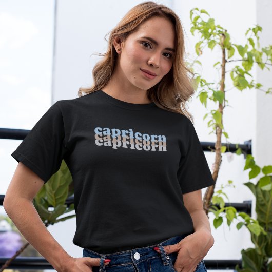 山羊座〔占星術の〕十二宮図標識 |灰色と茶色のパワーカラー Tシャツ