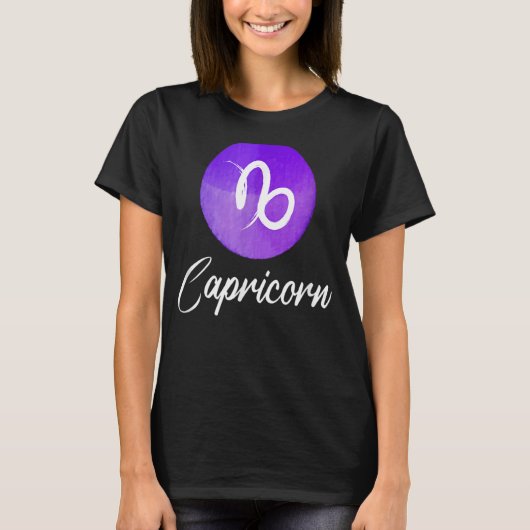 山羊座〔占星術の〕十二宮図標識 Tシャツ (正面)