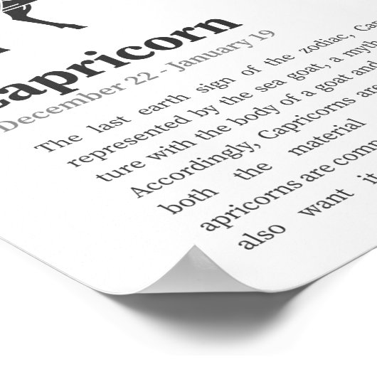 山羊座〔占星術の〕十二宮図看板 ポスター (角)