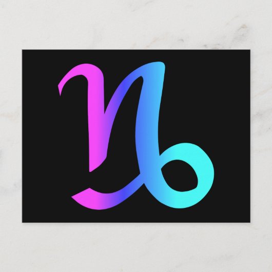 山羊座〔占星術の〕十二宮図看板 ポストカード (正面)