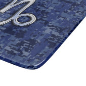 山羊座〔占星術の〕十二宮図記号オンブルーデジタル迷彩柄 カッティングボード (角)