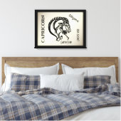 山羊座〔占星術の〕十二宮図記号 キャンバスプリント (インサイチュ (寝室))