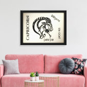 山羊座〔占星術の〕十二宮図記号 キャンバスプリント (インサイチュ (リビング))