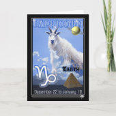 山羊座〔占星術の〕十二宮図誕生日カード カード (正面)