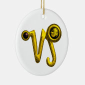 山羊座〔占星術の〕十二宮図誕生日ジュエルブラックオニキス金ゴールド セラミックオーナメント (右)