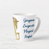 山羊座〔占星術の〕十二宮図頭が切れる標識 カフェラテマグ (右アングル)