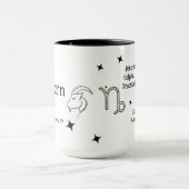 山羊座〔占星術の〕十二宮図12月1日誕生日ギフト マグカップ (中央)