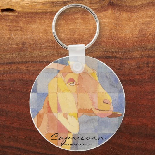 山羊座〔占星術の〕十二宮図 キーホルダー (正面)