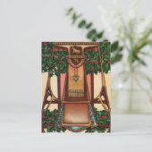 山羊座〔占星術の〕十二宮図 ポストカード (スタンド正面)