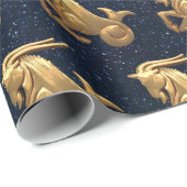 山羊座〔占星術の〕十二宮図 ラッピングペーパー (ロールコーナー)