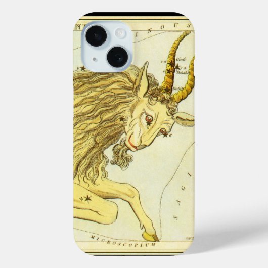 山羊座 星座 ヴィンテージ、ウラニアの鏡 Case-Mate iPhoneケース (裏面)
