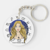 山羊座&《星座》乙女座アクリルキーチェーン キーホルダー (裏面)