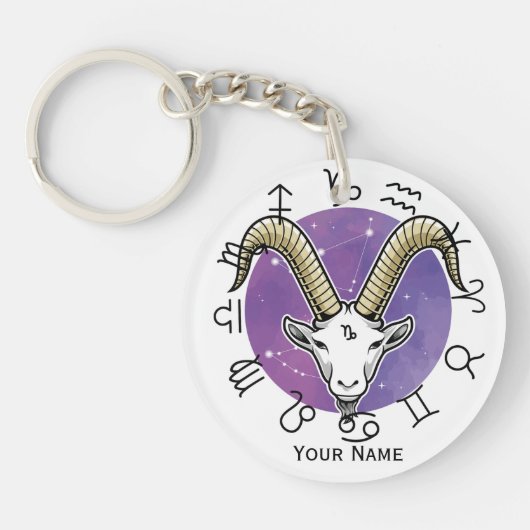 山羊座&《星座》乙女座アクリルキーチェーン キーホルダー (正面)