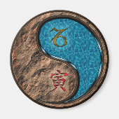 山羊座 & 水の虎年 マグネット (正面)