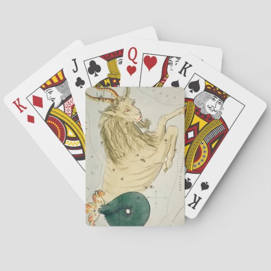 山羊座、第十占星術の〔占星術の〕十二宮図標識 トランプ (裏面)