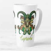 山羊座 緑茶 ブラウンシー ゴート キラキラ カフェラテマグ (右アングル)