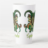 山羊座 緑茶 ブラウンシー ゴート キラキラ カフェラテマグ (正面)