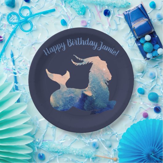 山羊座、誕生日カスタム紙プレート ペーパープレート (パーティー)